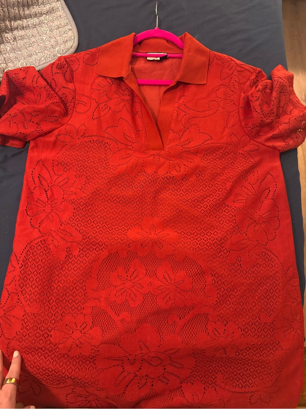 Tuckernuck Red Maxi Dress with Subtle Floral Jacquard - Picture 10 of 11